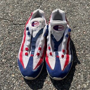 Nike White and Blue Sneakers